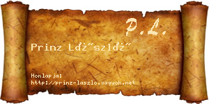 Prinz László névjegykártya